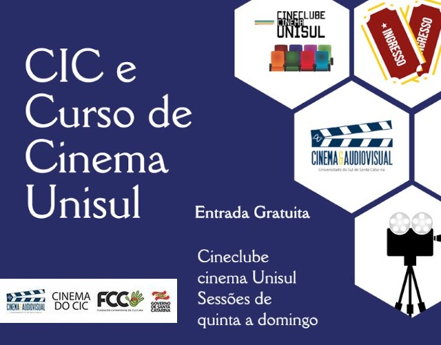Programação gratuita do Cinema do CIC - Julho de 2017