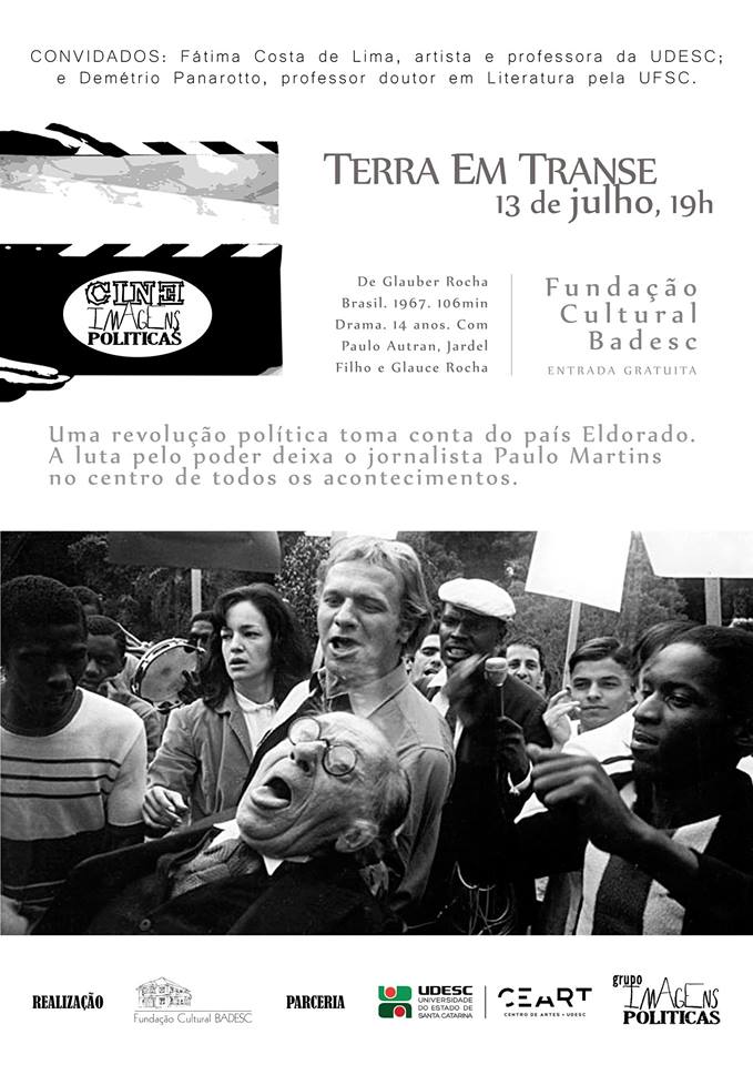 Cine Imagens Políticas exibe "Terra em Transe" (1967) de Glauber Rocha
