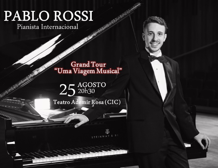 Pablo Rossi apresenta concerto de piano e violino "Grand Tour: Uma Viagem Musical"