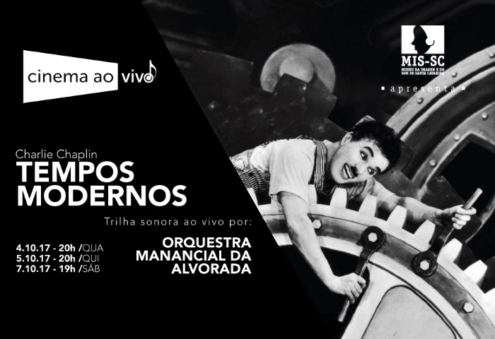 Cinema ao Vivo apresenta Tempos Modernos com trilha sonora da Orquestra Manancial da Alvorada