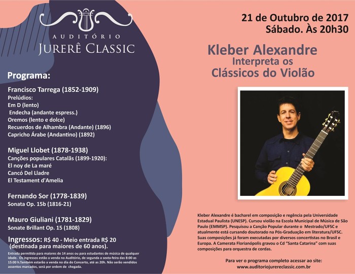 Kleber Alexandre interpreta os clássicos do Violão