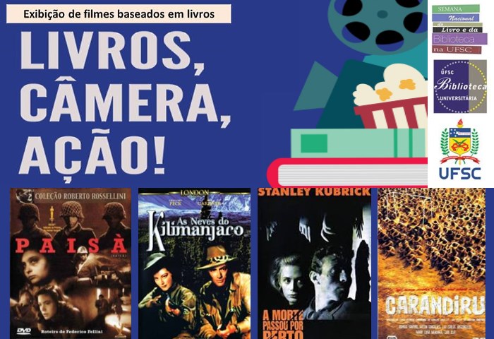 Biblioteca da UFSC exibe filmes inspirados em livros na Semana Nacional do Livro e da Biblioteca