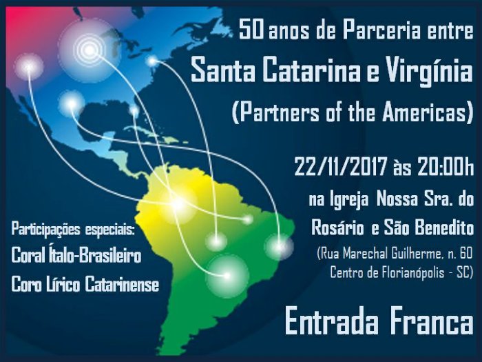 Concerto gratuito do Coro Lírico Catarinense e Coral Ítalo-Brasileiro - 50 anos de parceria entre Santa Catarina e Virgínia