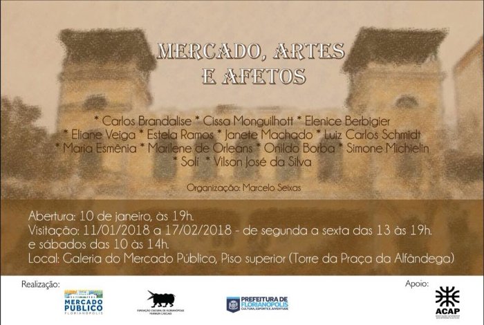 Exposição coletiva "Mercado, Artes e Afetos" reúne fotografias, esculturas e pinturas de 13 artistas