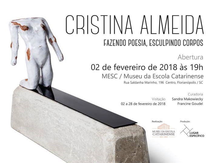 Exposição de esculturas "Fazendo poesia, esculpindo corpos" de Cristina Almeida