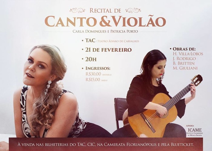 Recital de Canto e Violão com Carla Domingues e Patricia Porto