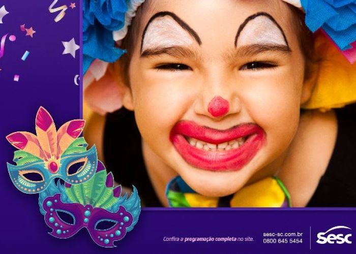 Carnaval Infantil do Sesc com desfile de fantasias, música, oficinas, danças e entrada franca