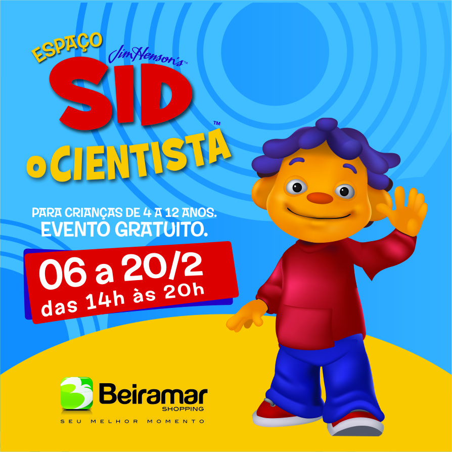 Espaço “Sid, o cientista” com atividades interativas para as crianças