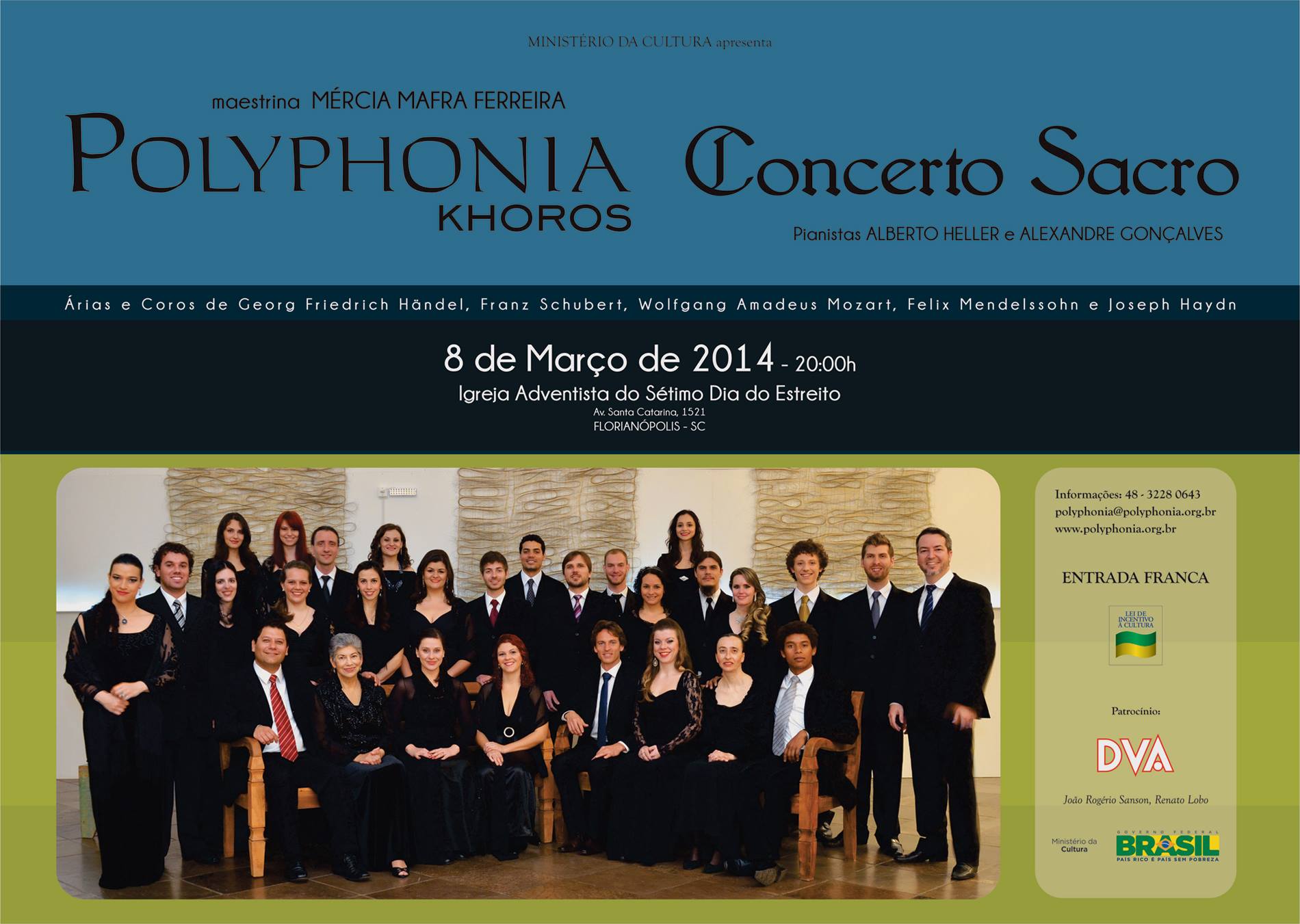 Polyphonia Khoros realiza o Concerto Sacro 2014