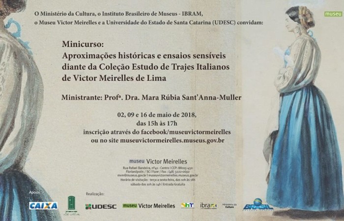 Udesc realiza minicurso gratuito sobre moda e arte com foco nas obras de Victor Meirelles de Lima