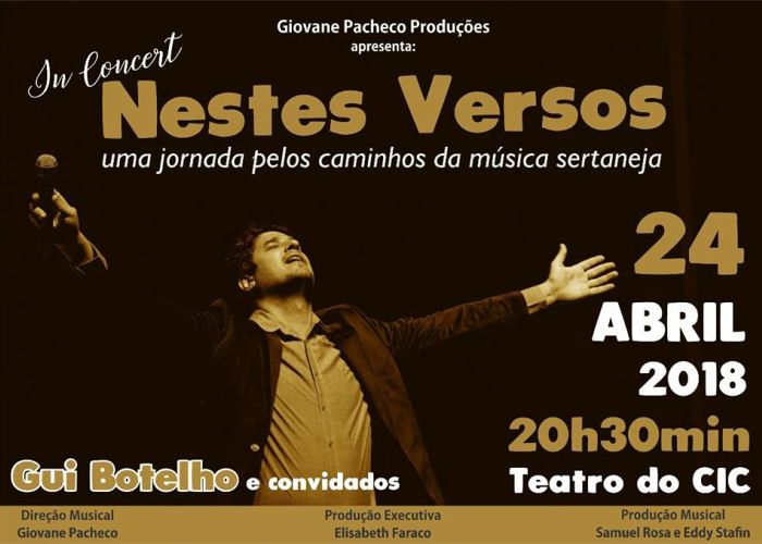 Espetáculo musical Nestes Versos - Uma jornada pelos caminhos da música sertaneja no Brasil