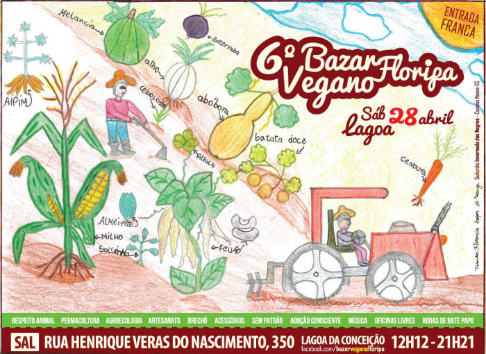 6º Bazar Vegano Floripa terá mais de 60 expositores e atividades gratuitas