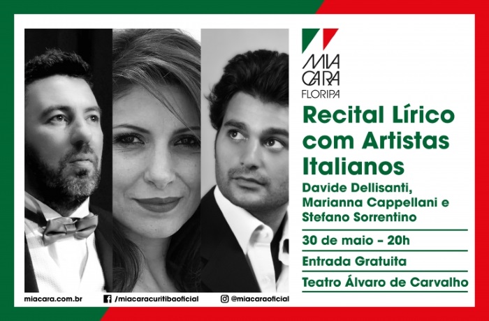 Mia Cara Floripa - Recital Lírico com trio italiano