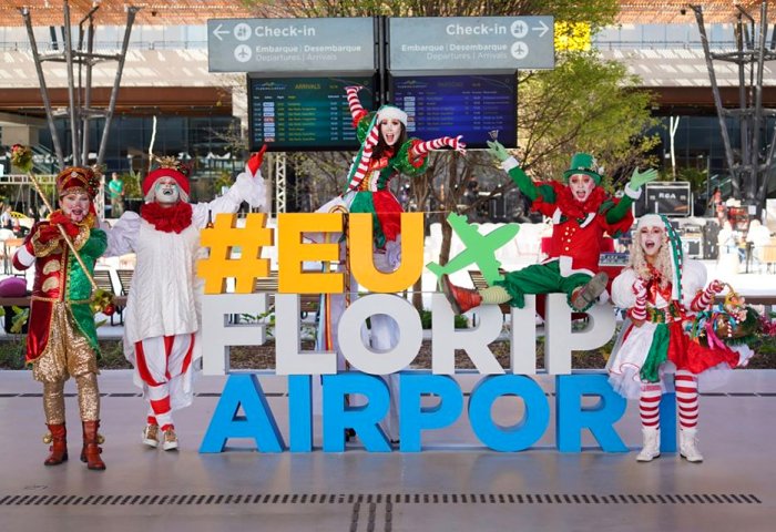 Programação gratuita de Natal do novo aeroporto de Florianópolis