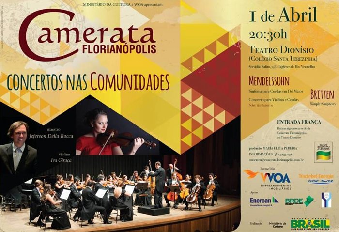 Camerata Florianópolis no Teatro Dionisio - Concertos nas Comunidades 2015