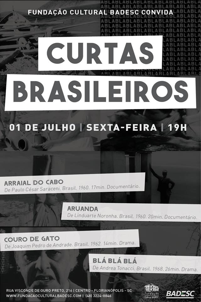 Mostra de Curtas Brasileiros na Fundação Cultural Badesc