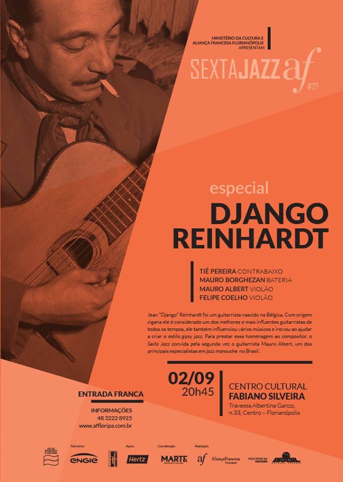Sexta Jazz AF especial Django Reinhardt com Mauro Albert e Felipe Coelho